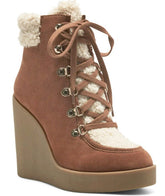 Jessica Simpson Women's Maelyn Lace-up Platform Wedge Ankle Boots Bootie 7.5 M